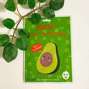 New 5/$18 QURET Friends Mask Hello I’m Avocado Moisturizes Sheet Face Mask